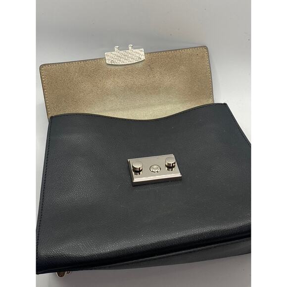 AQUA Women’s Black Square Leather Top Handle Bag SZ OS - Picture 7 of 8
